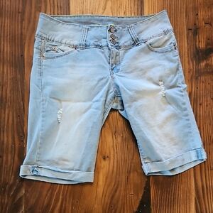 Light Blue Denim Women's Shorts